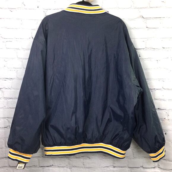 Steve & Barry's Men's VTG Collegiate Michigan Quilted Varsity Jacket Blue XXL - Picture 3 of 15